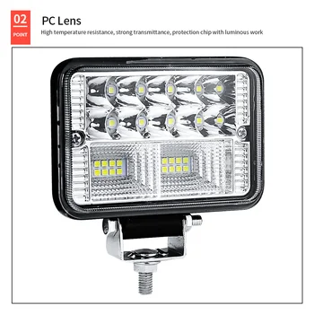 

4 Inch High Brightness LED Truck Trailer Work Light Spot Lamp 26LED 12V 24V CA