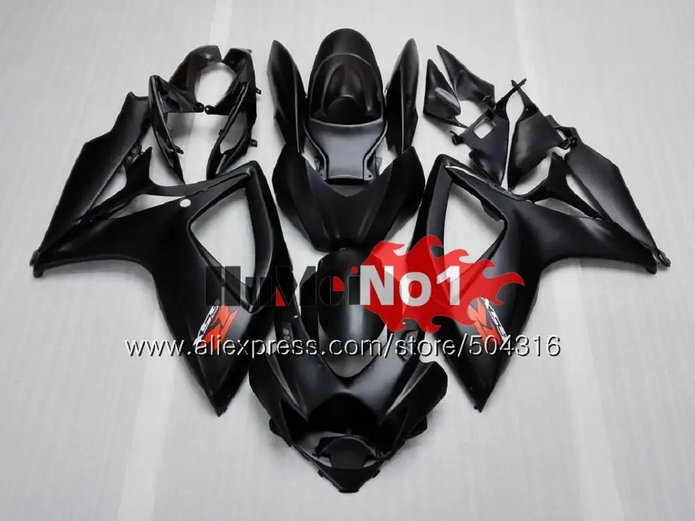 Корпус для SUZUKI GSX R600 GSX-R750 GSXR 600 750 CC 06 07 2006 2007 16MC. 136 GSXR-600 K6 GSXR600 GSXR750 06 07 зеленый топ обтекатель - Цвет: No. 7 Matte black