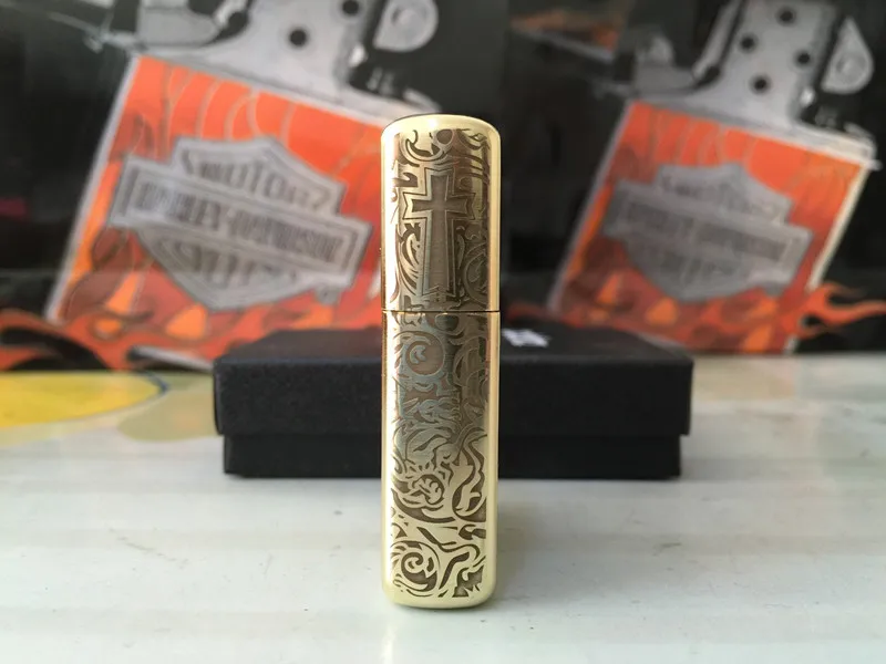 Ветрозащитная Зажигалка из чистой меди пять поверхности травления Constantine мужской подарок