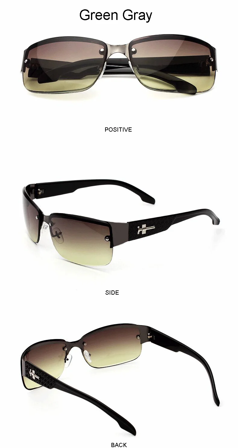 Vintage Rectangle Sunglasses Women Classic Retro Half Frame Shades_voghion.com