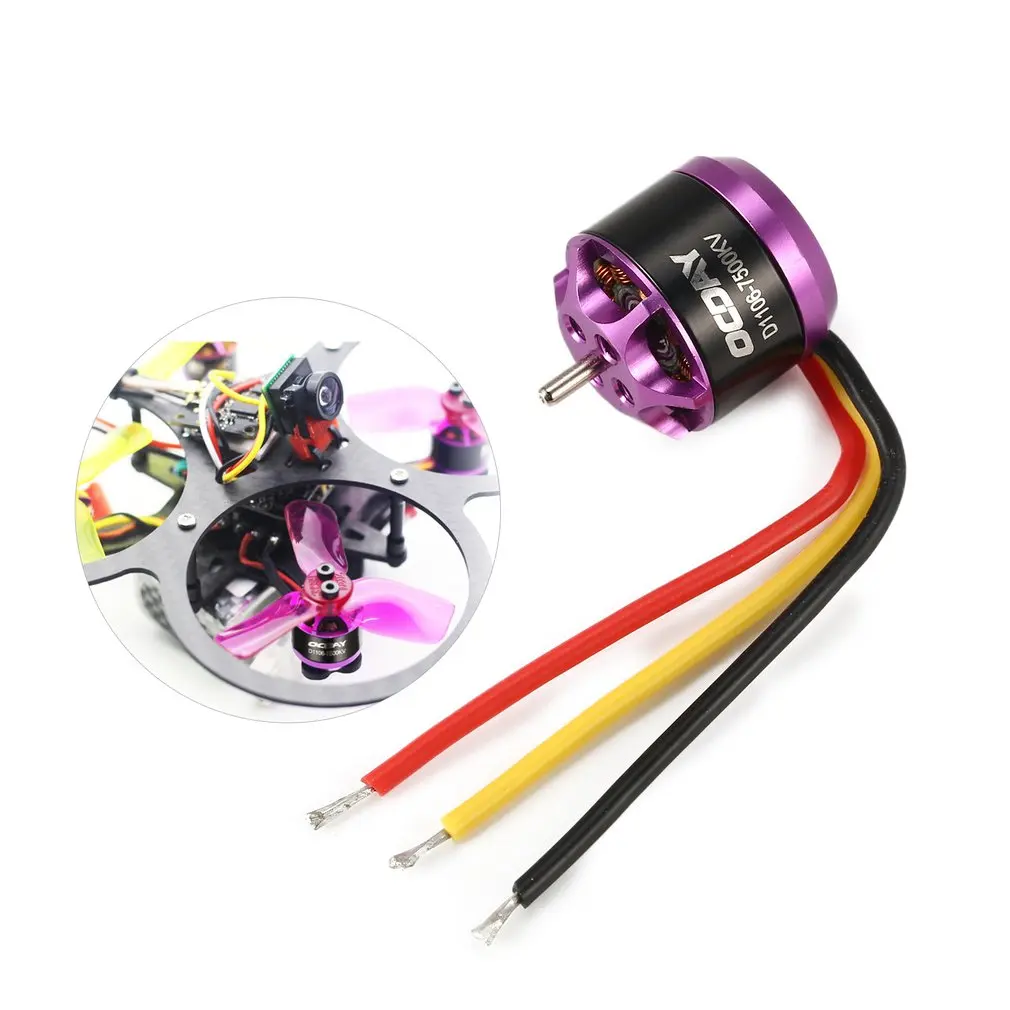4 шт. 1106 7500KV 3-4S бесщеточный двигатель для 60 мм 70 мм 80 мм 90 мм 100 мм Мини RC гоночный Дрон RC FPV Квадрокоптер Мотор Запчасти