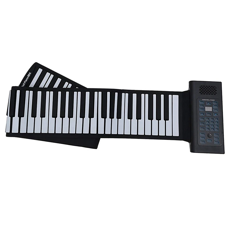 Roll Up пианино 61 Ключи Перезаряжаемые Электрический Клавиатура Премиум Класс Siliconeand вверх Класс d встроенный усилительные колонки и тесто
