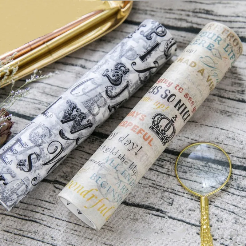 

1Roll Japanese style Masking Tape English Decorative Handbook Sticker DIY Scrapbooking Tape Label Long size 5M