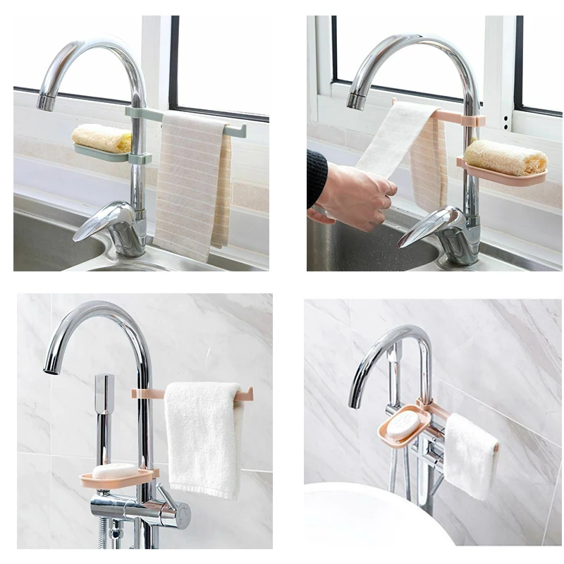 

Kitchen Hanging Drain Basket Kitchen Strainer Hanging Drain Storage Basket Kitchen Faucet Sink Holder Storage Organizer Accessor