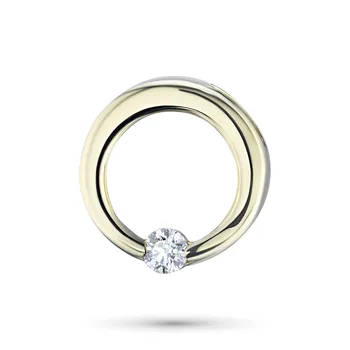 

Pendant in yellow gold with a diamond
