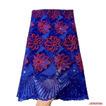 

Nigeria Mesh Voile Net Tulle Guipure Lace With Stones African Women Evening Dress f191205