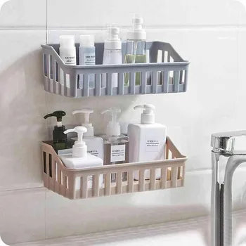 

Toilet rack bathroom wall mount free punch storage rack kitchen storage rack 20 pieces