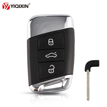 KeyforkessSmart Car Key Shell Case 3 pulsanti Fob per Volkswagen VW variante Magotan B8 Passat 2016-2019 Superb Skoda A7 lama inserto