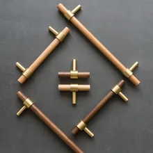 Beech brass pure copper handle new Chinese walnut furniture cabinet door wardrobe drawer hardware handle