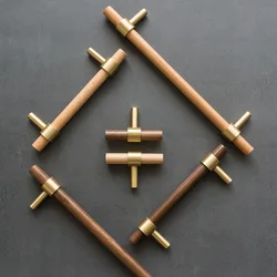Beech brass pure copper handle new Chinese walnut furniture cabinet door wardrobe drawer hardware handle