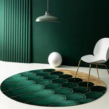 В скандинавском стиле INS популярный темно-зеленый цвет с металлическим плетеным ковриком для гостиной, постельный современный декоративный прикроватный ковер. Вилла ковер