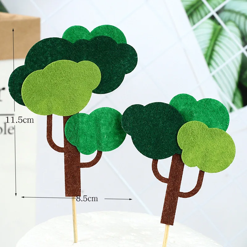 1 шт. милые топперы для торта на день рождения лесные животные Тигры белка модели для детей с днем рождения рождественские украшения для дома