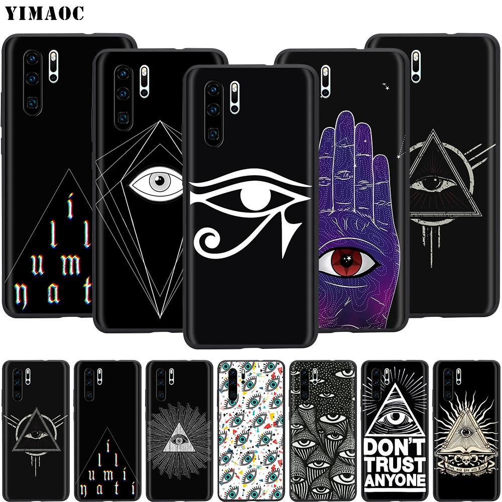 Мягкий чехол YIMAOC в виде пирамиды все видимые зла для Huawei Nova 4E 5 5T Smart P9 Lite Y6 Y7 2019 Honor 8A