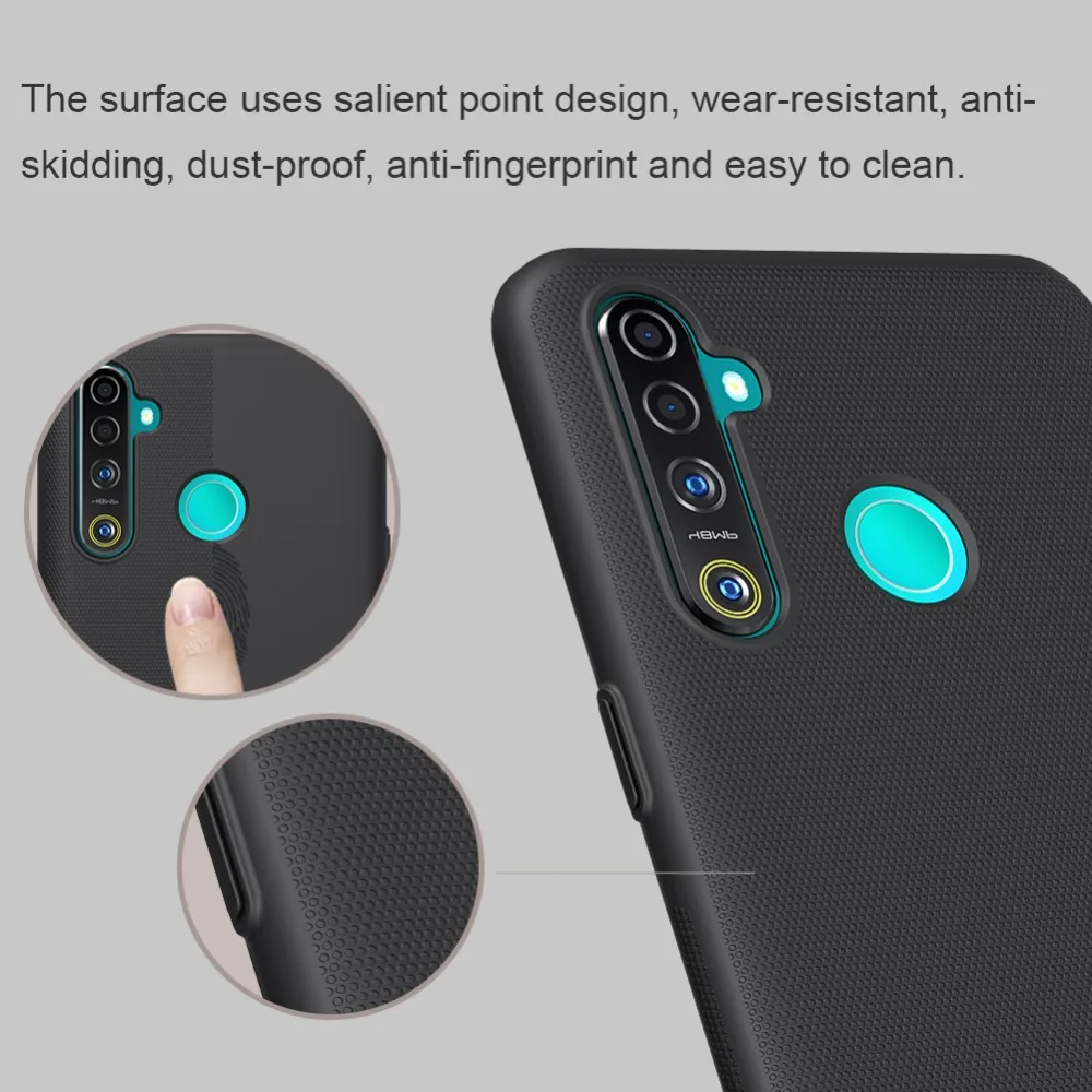 Для Realme 5 Pro чехол Nillkin Супер Матовый щит ультратонкий жесткая матовая поверхность из поликарбоната сенсорная задняя крышка для Realme 5 Pro Nilkin чехол для телефона