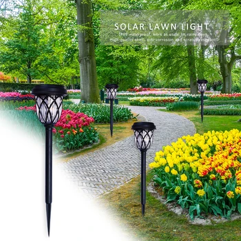 

Plastic Outdoor Waterproof Yard Lamp Lighting Tools 6pcs LED Solar Garden Lights Solar Bollard Light Led Solar Stick Lights