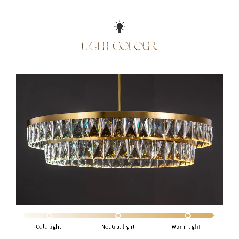 Round Crystal Multi-layer Retro Chandelier 4 Round Crystal Multi-layer Retro Chandelier 4