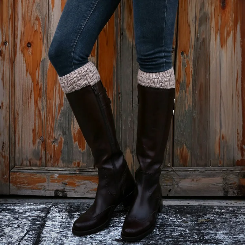 Популярные женские зимние гетры с геометрическими манжетами, носки, аксессуары для обуви, спортивные носки для йоги, термальный акриловый ботинок, зимние носки
