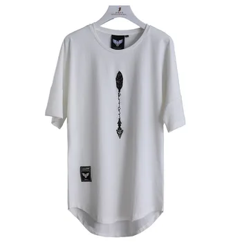 

2020 Feather T Shirt Short Sleeve Middle Guofeng Embroidery Loose All Cotton Round Neck Short Sleeve Three Nine Eight Brand