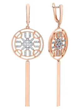 

Silver earrings with cubic zirconia sunlight sample 925