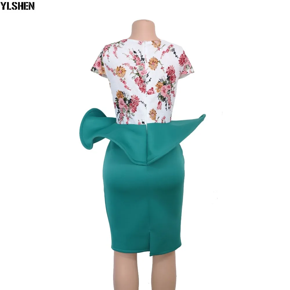 African Dresses For Women African Clothes Africa Dress Print Dashiki Ladies Clothing Handmade Flower Ankara Grown African Dress 09