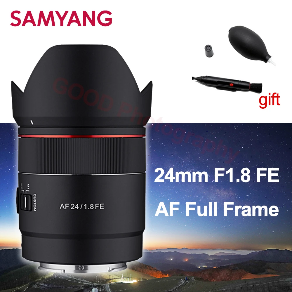 Obiettivo Originale Samyang Af 24Mm F1.8 Fe Per Fotocamera Sony Fe Full Frame Messa A Fuoco Automatica Obiettivo Della Fotocamera Per Scenario Cielo S