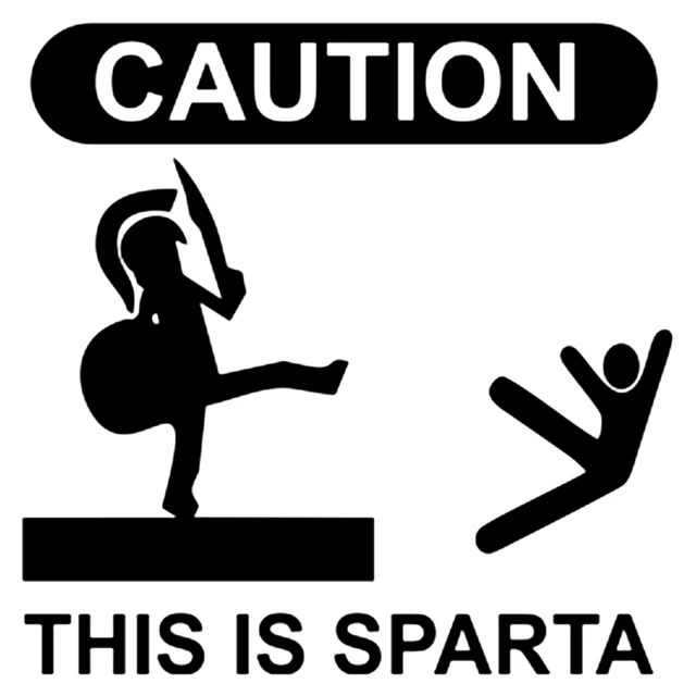 15cm*15cm Warning This Is Spartan Car Sticker Pvc Funny Auto Motorcycle  Laptop Decal Decoration Silver/black/white/laser/red - Car Stickers -  AliExpress