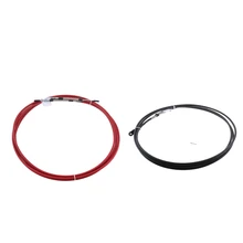 Нержавеющая сталь, черный+ красный Дроссельный кабель черный для морского каноэ лодки рычаг управления мотором-11 футов