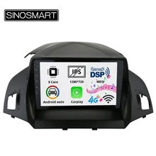 Sinosmart 8 Core IPS/QLED 2.5D ekran nawigacja samochodowa gps multimedialne radio odtwarzacz nawigacyjny dla forda Kuga 2014 2015 Escape c-max 2012-2018