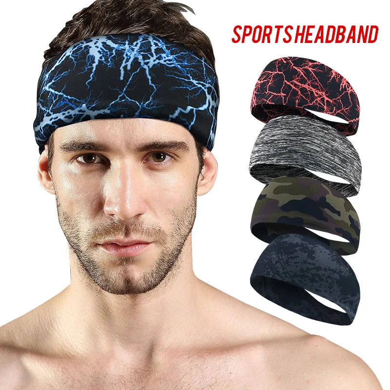 

2020 Breathable Lycra Sports Headband Absorbs Sweat And Ties Hair To Protect Forehead. Unisex Running Cycling Yoga Sweatband