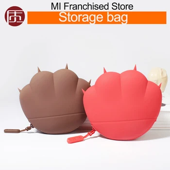 

Storage Bag Qualitell Cute Lovely Cat Claw Silicone Small Wallet Pouch Purse Cosmetic Napkin Towel Sanitary Pad Keys Coins Card