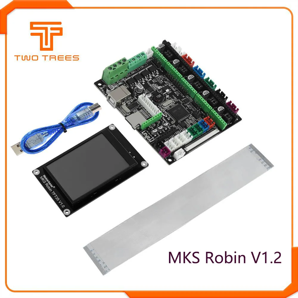 MKS 3D принтер доска STM32 MKS Робин нано плата V1.2 аппаратное обеспечение с открытым исходным кодом(поддержка Marlin2.0) поддержка с 3,5 дюймовым сенсорным экраном