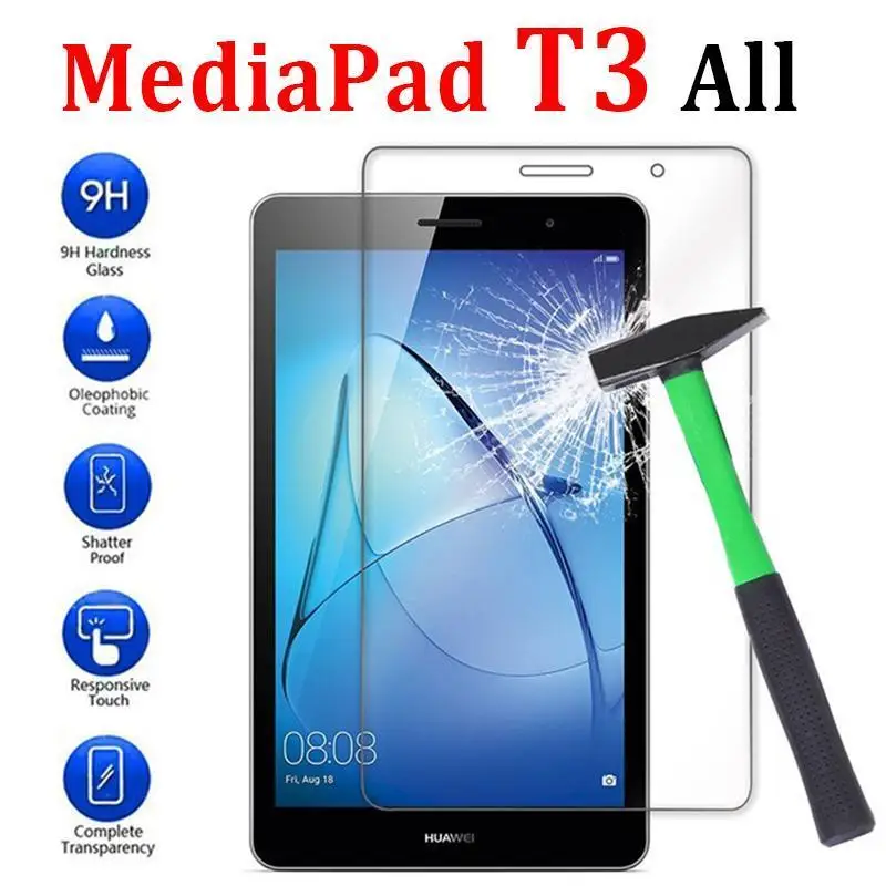 

Tempered Tablet Glass On The For Huawei Mediapad T3 7 8 9.6 inch 3T screen protector Media Pad 4G Wifi version Protect Glas Film