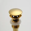 Brass Basin Sink Pop Up Drain Brass Drain Plug Gold Bathroom Sink Pop Up Drain With and Without Overflow ► Photo 3/6
