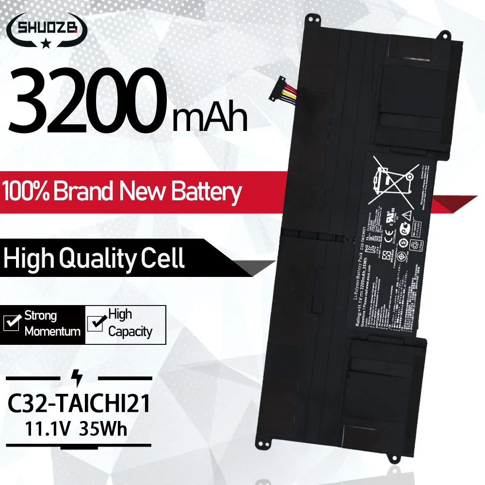 Новый аккумулятор для ноутбука ASUS ультрабук TAICHI21 TAICHI 21 CKSA332C1 11 1 В 3200 мА · ч 35 Вт/ч с