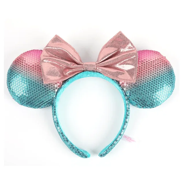 cool baby accessories Mickey Minnie Ears Headband Sequin EARS COSTUME Hallowmas Headband Cosplay Plush Gift plush mouse doll girls Party Hair band baby accessories clipart