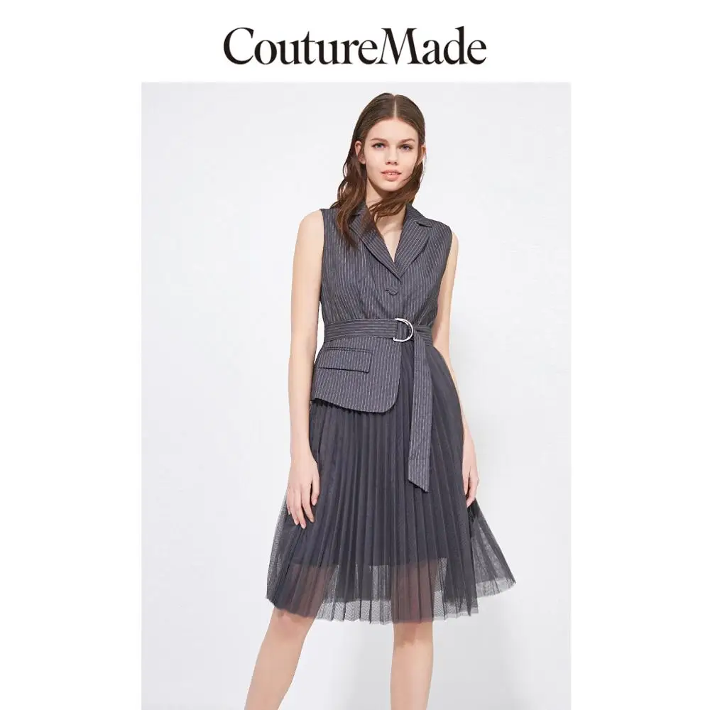 Платье без рукавов с плиссированным воротником Vero Moda CoutureMade Gauzy | 31937A510|Платья|