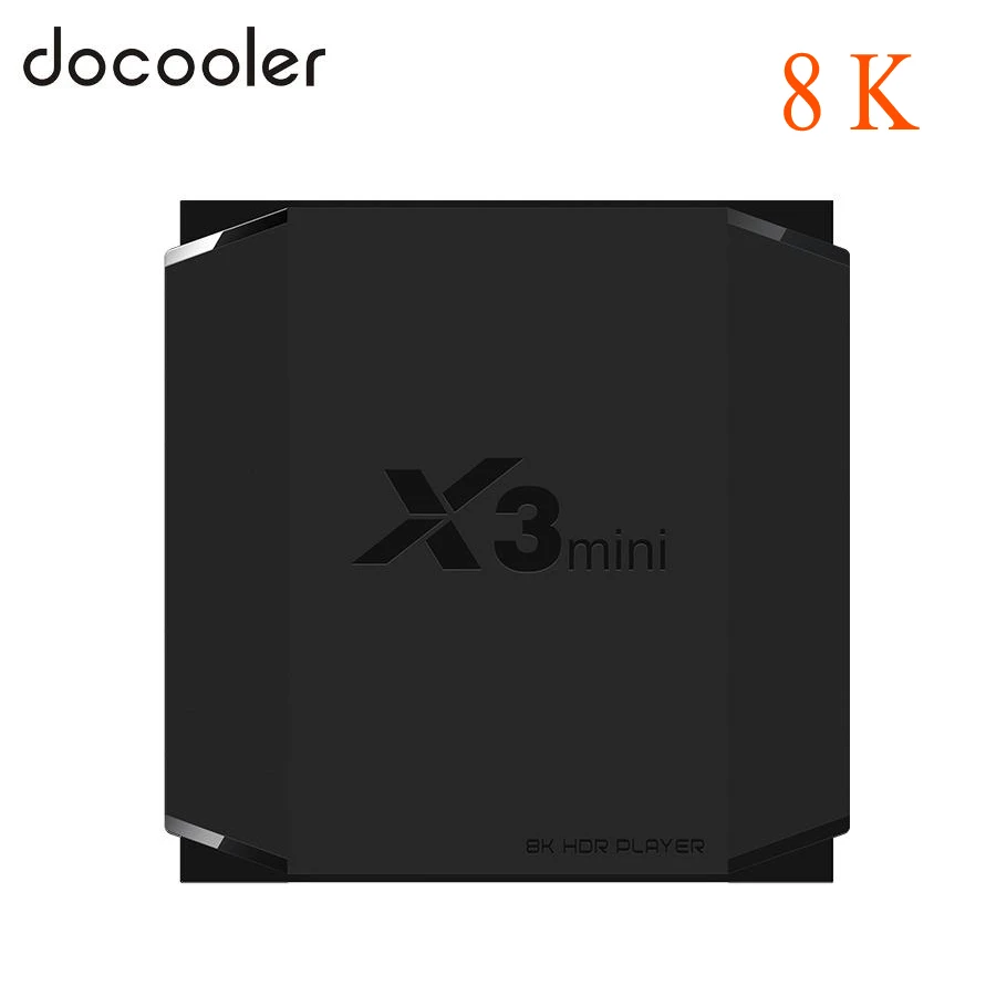 Docooler X3 мини Android ТВ приставка X3mini Android 9,0 Смарт ТВ приставка 4 Гб 64 Гб AmlogicS905X3 четырехъядерный 2,4 ГГц WiFi 8K декодирование UHD 4K