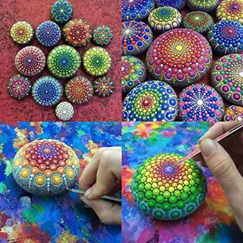 

Mandala Dotting Tools for Painting Rocks,Stone Painting Mandala Dotting,Dotting Tools for Painting Mandalas, Rock Supplies Dotti