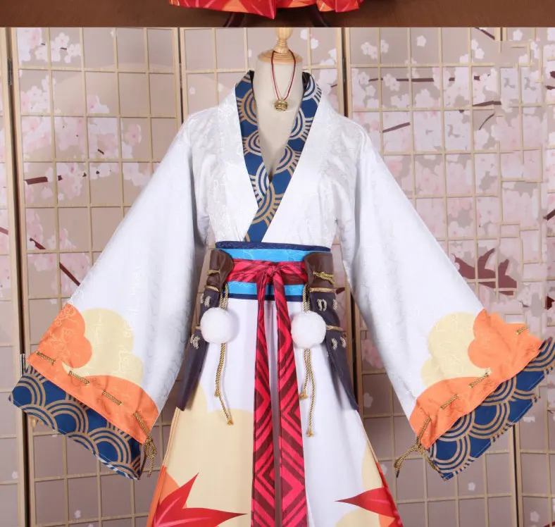 Индивидуальный размер Onmyoji SSR Ibaraki Douji Косплей Костюм клен красный кимоно платье брюки wafuku Униформа костюмы для Хэллоуина аниме