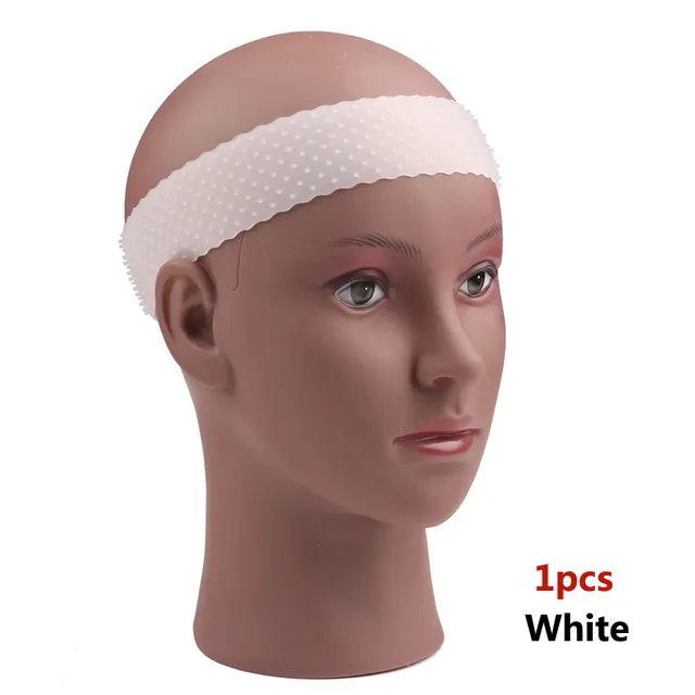 STUDIO LIMITED Flexible Silicone Non Slip Wig Band, Silicone Wig Hold Wigs  Grip Head Band Non Slip Transparent Wigs Men Women Sports Yoga (Natural - 2