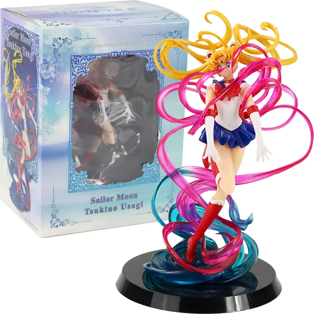20 см аниме Sailor Moon Tsukino Usag кристалл макияж ПВХ фигурка Коллекционная модель