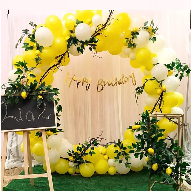 Birthday Decoration Girl Yellow | Yellow Balloon Birthday | Yellow ...