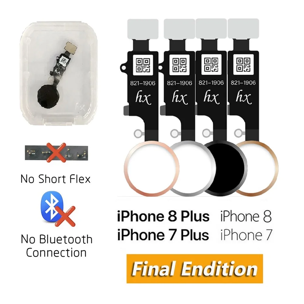 Универсальная Кнопка возврата HX для iPhone 7 7plus 8 8plus домой с гибким кабелем |