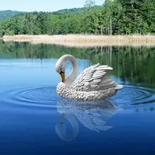 Имитация фигурка лебедя рыба Садовый пруд наружное украшение водной пейзаж декоративные аквариумные Ландшафтные украшения