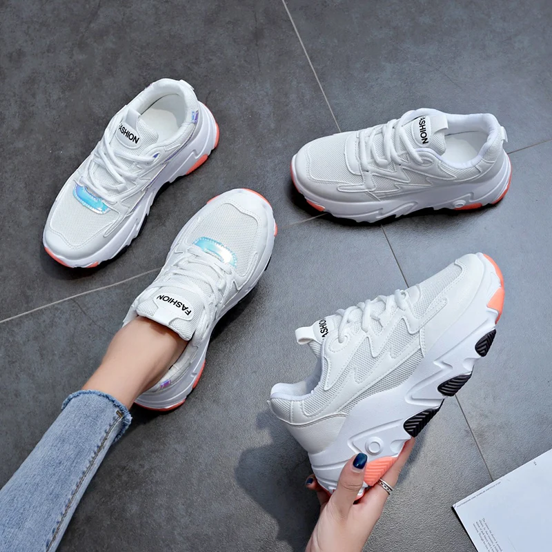 

LZJ New Fashion Womens Men Shoes Bwomens Sneakers 2019 Lace Up Shoes Non-Slip Light Sneakers Moda Mujer 2018 Zapatillas Mujer