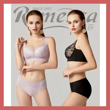 

Free Shipping Romensa New 3/4 Big Cup push Up Four Hook-and-eye Buckles Adjustable Breathable Sexy Fashion Bra