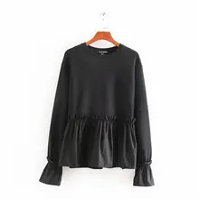 Женские шикарные черные свитера больших размеров с длинным рукавом, зимние теплые дизайнерские пуловеры, женская Свободная верхняя одежда, повседневные топы 9512