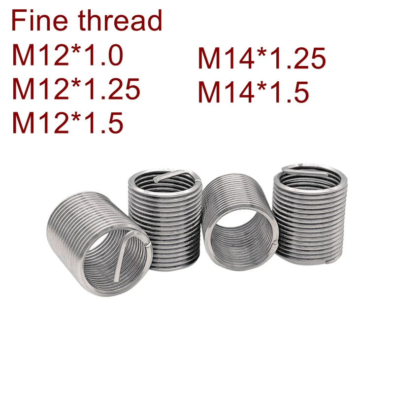 가는 스레드 와이어 스레드 삽입 DIN8140, M12 * 1.0 M12 * 1.25 M12 * 1.5 M14 * 1.25 M14 * 1.5 스테인레스 스틸 나사 부싱 스레드 수리 가는 스레드 와이어 스레드 삽입 DIN8140, M12 * 1.0 M12 * 1.25 M12 * 1.5 M14 * 1.25 M14 * 1.5 스테인레스 스틸 나사 부싱 스레드 수리