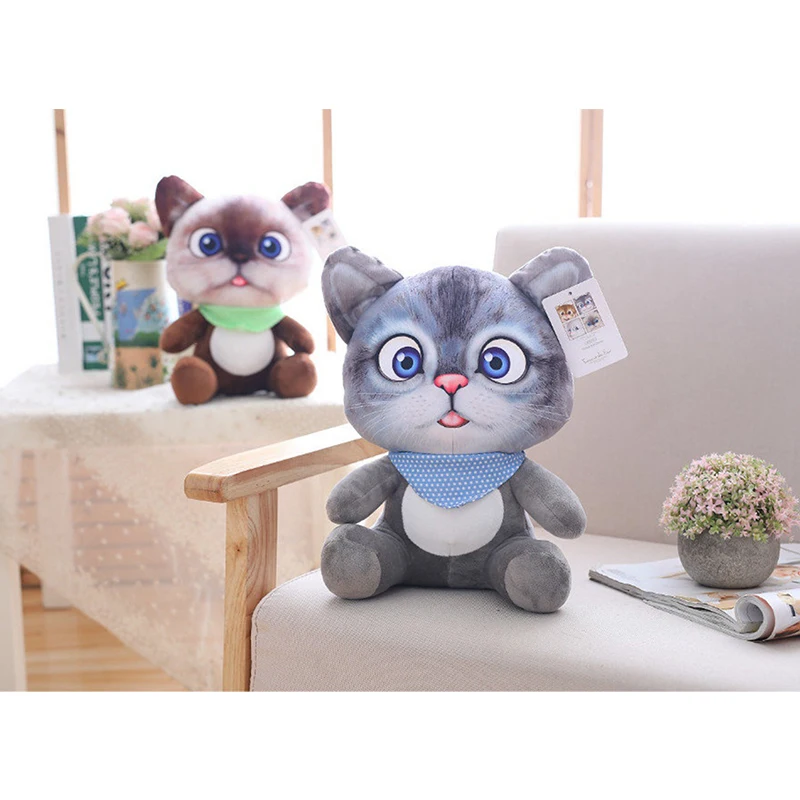 20 см 3D мягкие игрушки для кошек Kawaii Плюшевые Животные Кошки куклы подарки игрушки для детей