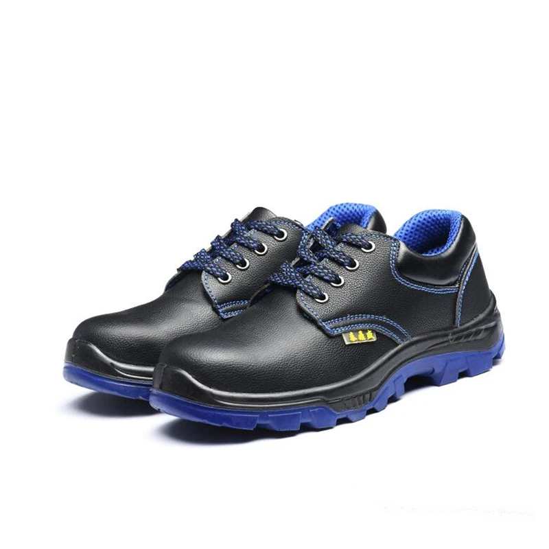 

Black Steel Cap Work Shoes Genuine Leather Boots Men Safety Shoe for Man Work Boots Plus Size Men Sicherheitsschuhe Damen